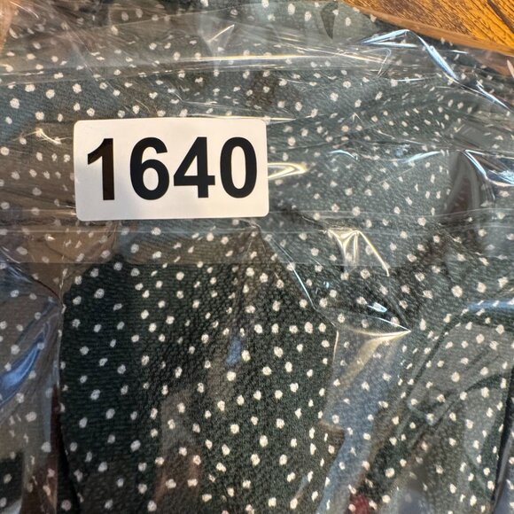 Max Studio Polka Dot Tiered Midi Dress Womens M Ruffle High Neck Empire Waist - Picture 6 of 6